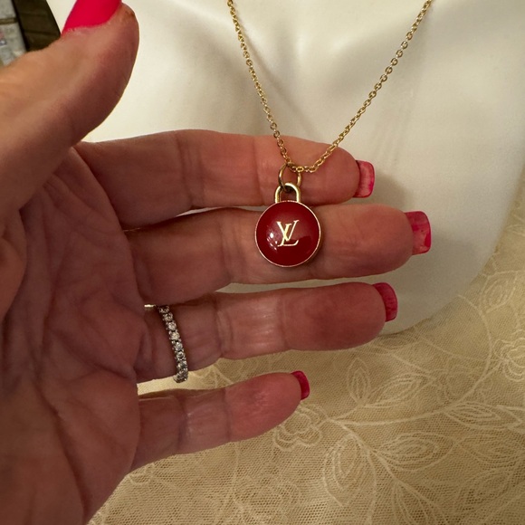 Louis Vuitton Gold Chain with Red Pendant - Picture 1 of 6